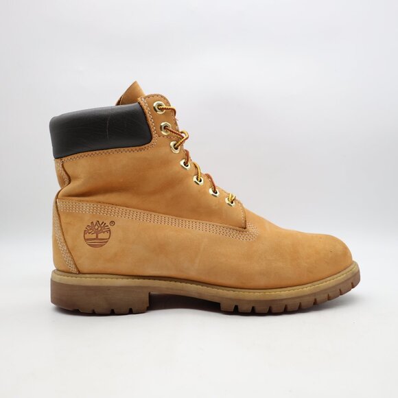 Timberland Premium 6 Inch Men’s Size 10 W 
 Wheat Brown Nubuck Leather Boots - Picture 1 of 12